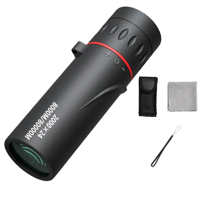 2000x24 Monocular Telescope Mini Portable HD Low Light Binocular Waterproof Outdoor Camping Climbing Birdwatching Telescopes