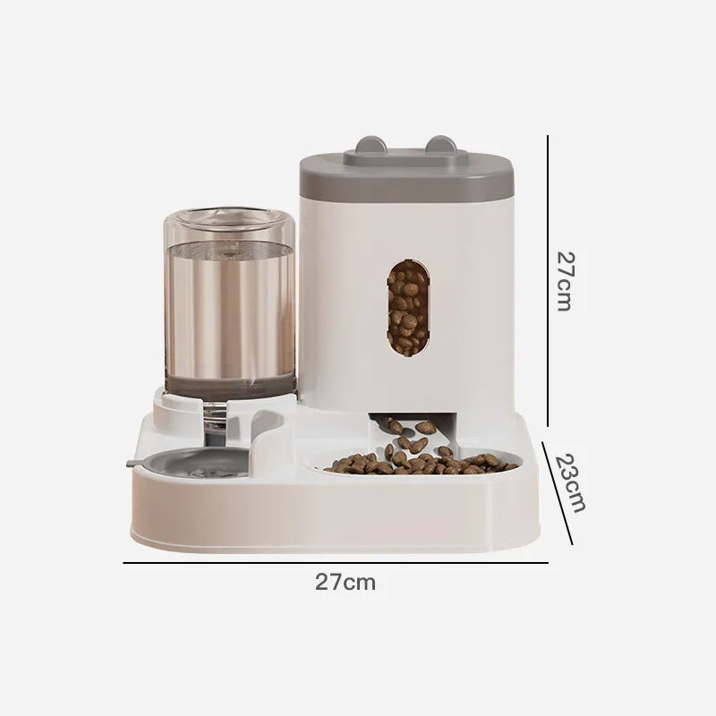 Cat And Pet Automatic Water And Food Dispenser 10 Days Usage Intuitive Quantity Pet Automatic Rice Bowl For Short-term Outings
