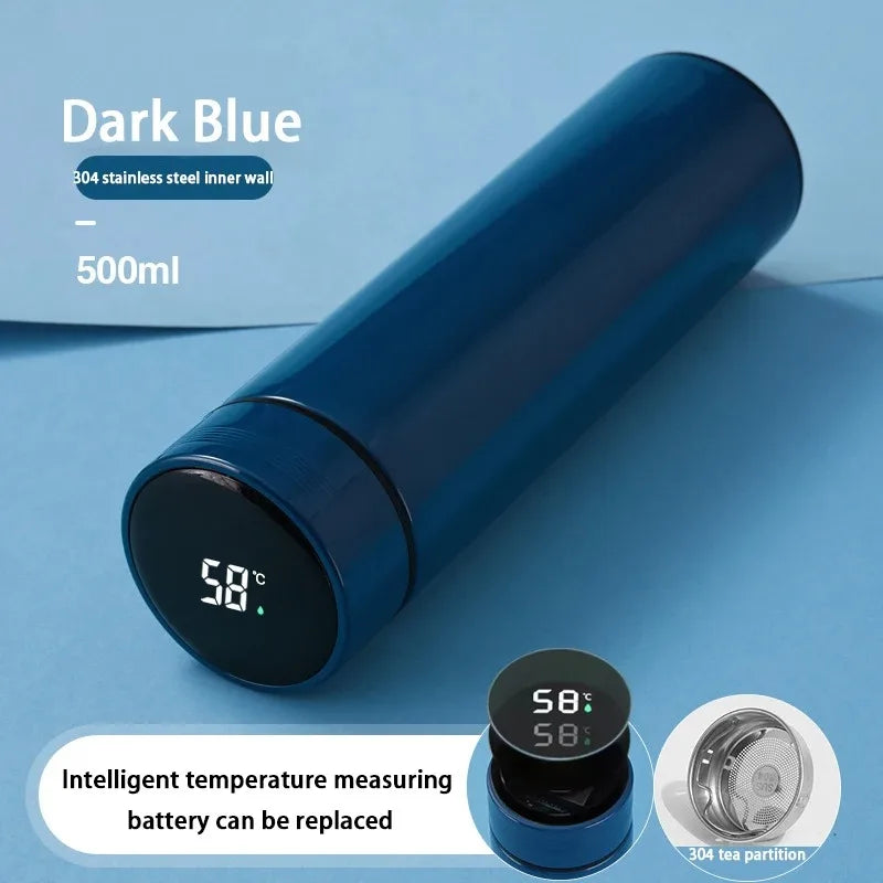 Smart Digital Water Bottle Keeps Cold And Heat Thermal Bottle Stainless Steel Thermos For Baby Children Kids Terms