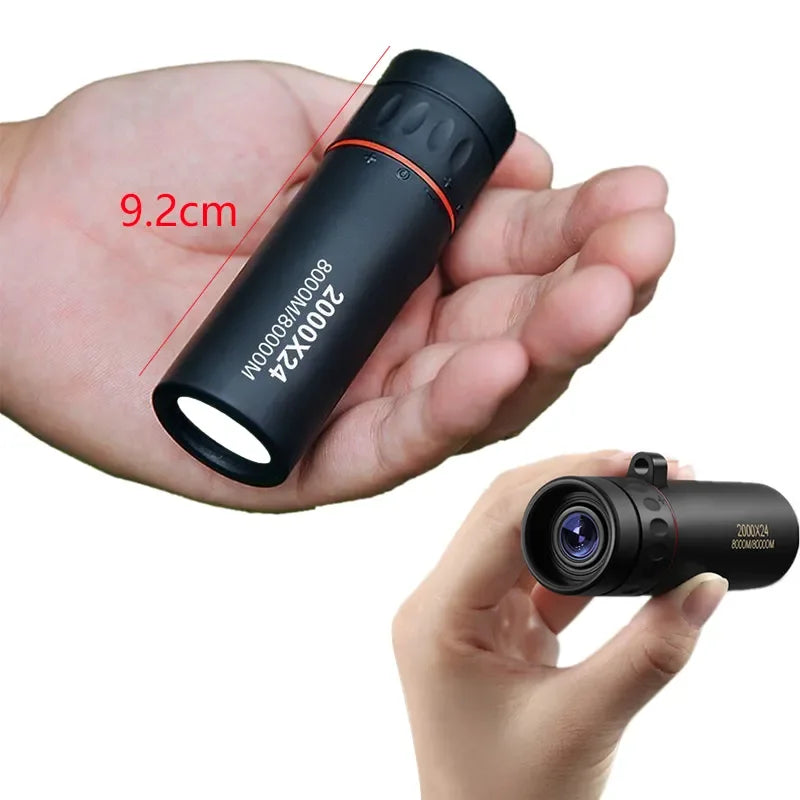 2000x24 Monocular Telescope Mini Portable HD Low Light Binocular Waterproof Outdoor Camping Climbing Birdwatching Telescopes