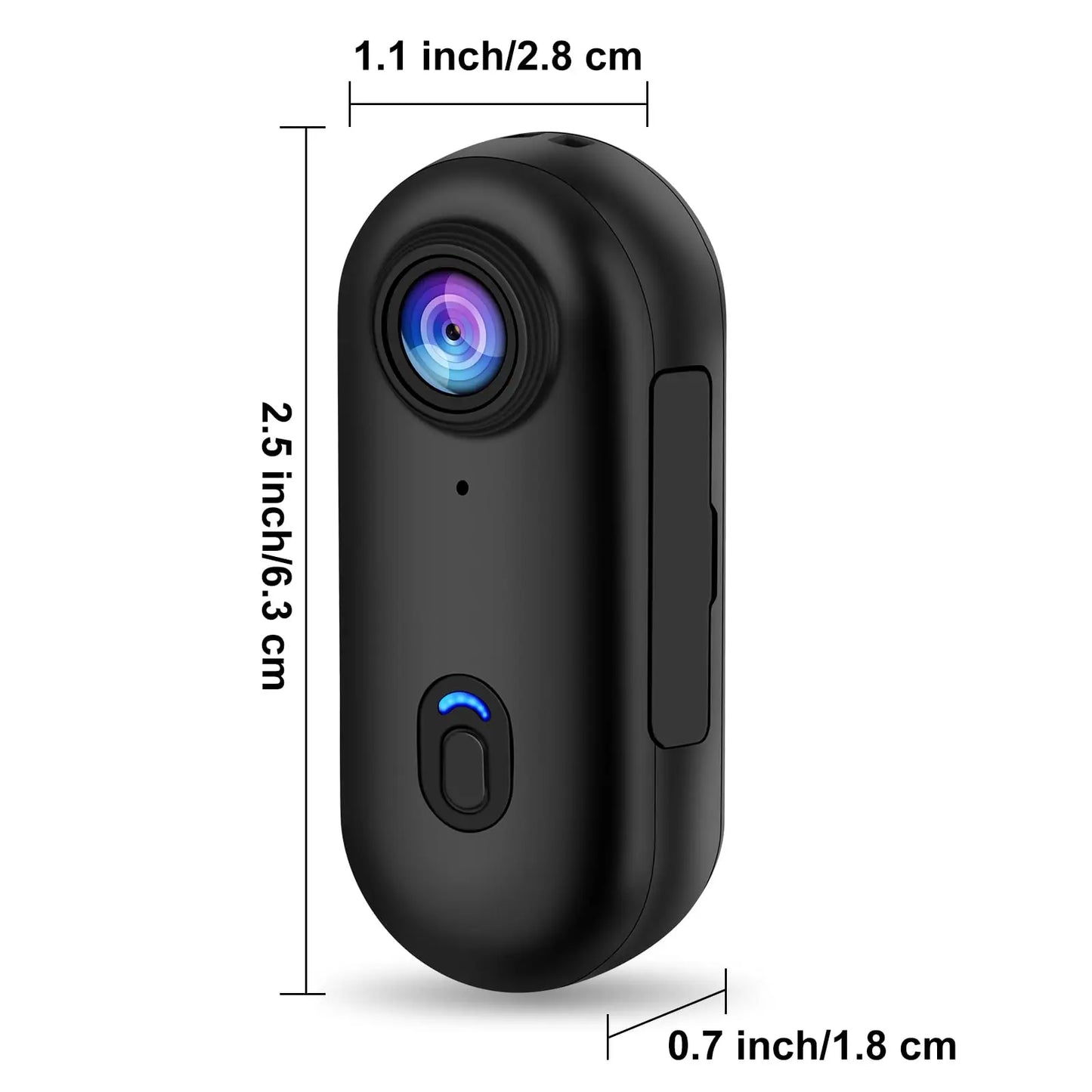 Pocket 4K Mini Camera Magnetic Wearable Cam with Waterproof Shell WiFi Bike Camera Friendly for Casual Cycling Vlog Home Use