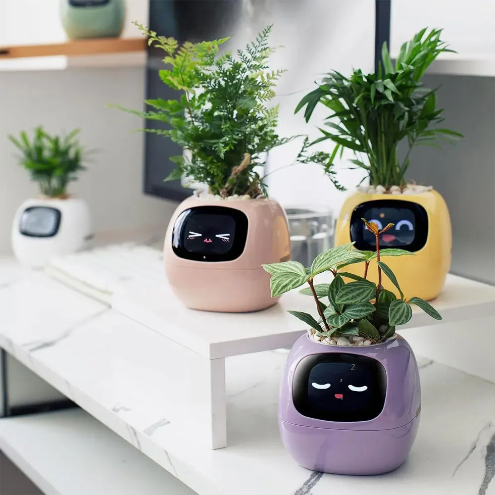 Smart Planter Smart Pet Flowerpots Ai Planter Intelligent Flowerpots Ai Chips Endless Fun Over 49 Expressions 7 Smart Sensors