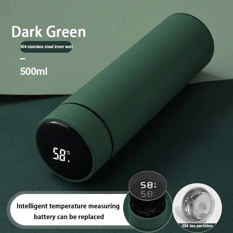 Smart Digital Water Bottle Keeps Cold And Heat Thermal Bottle Stainless Steel Thermos For Baby Children Kids Terms