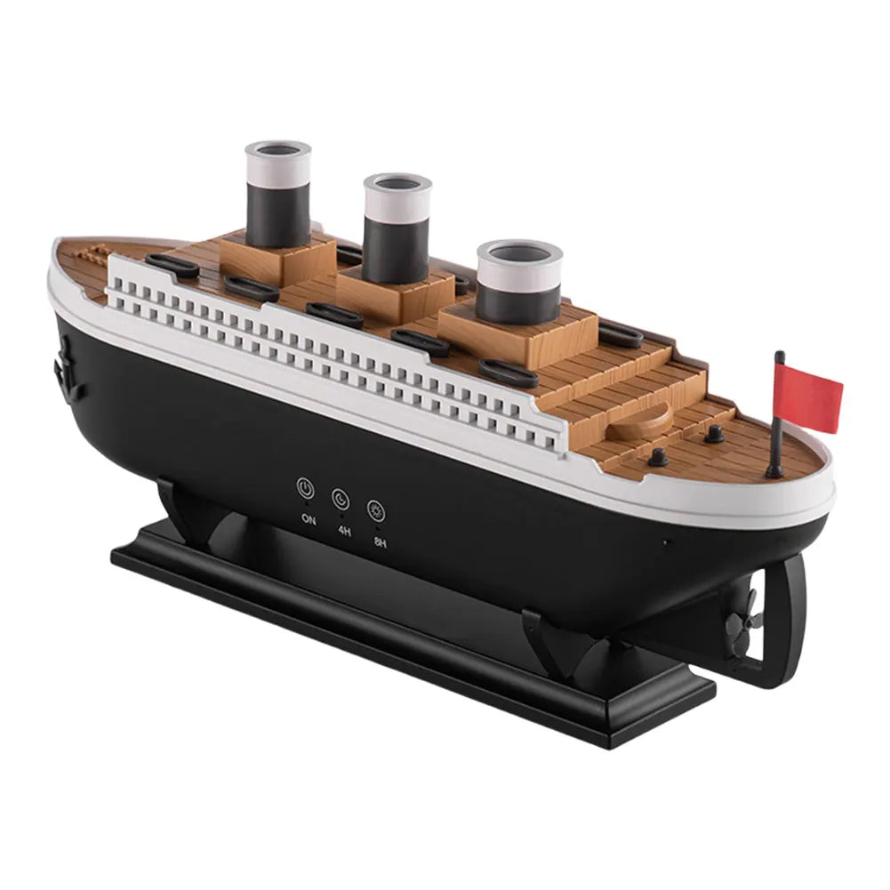 Titanic Ship Model Aromatherapy Essential Oil Diffuser with LED Color Lamp Night Light Home Ultrasonic Cool Mist Air Humidifier