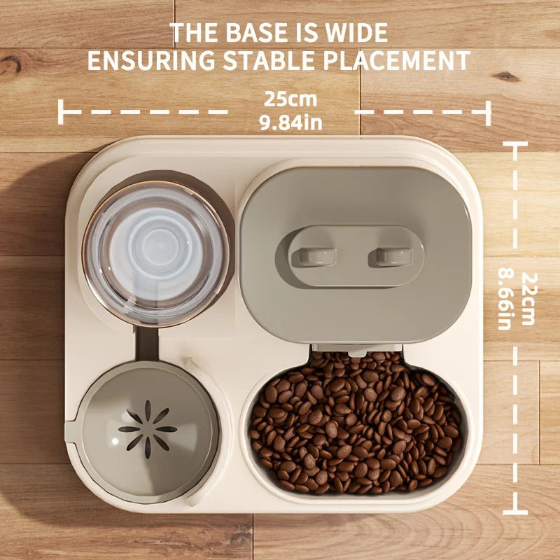 Cat And Pet Automatic Water And Food Dispenser 10 Days Usage Intuitive Quantity Pet Automatic Rice Bowl For Short-term Outings