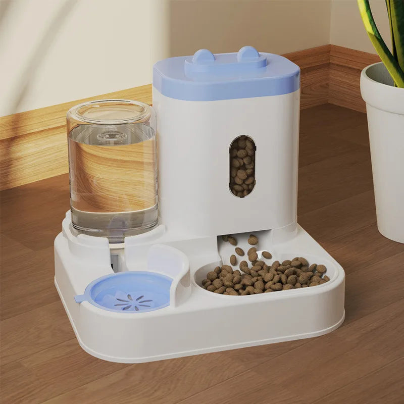 Cat And Pet Automatic Water And Food Dispenser 10 Days Usage Intuitive Quantity Pet Automatic Rice Bowl For Short-term Outings