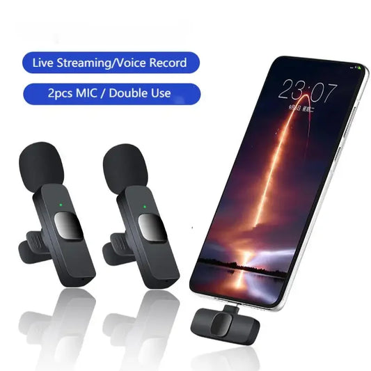 K9 Bluetooth wireless microphone portable, audio, video, static, suitable for iPhone outdoor live streaming gaming phone Type-c
